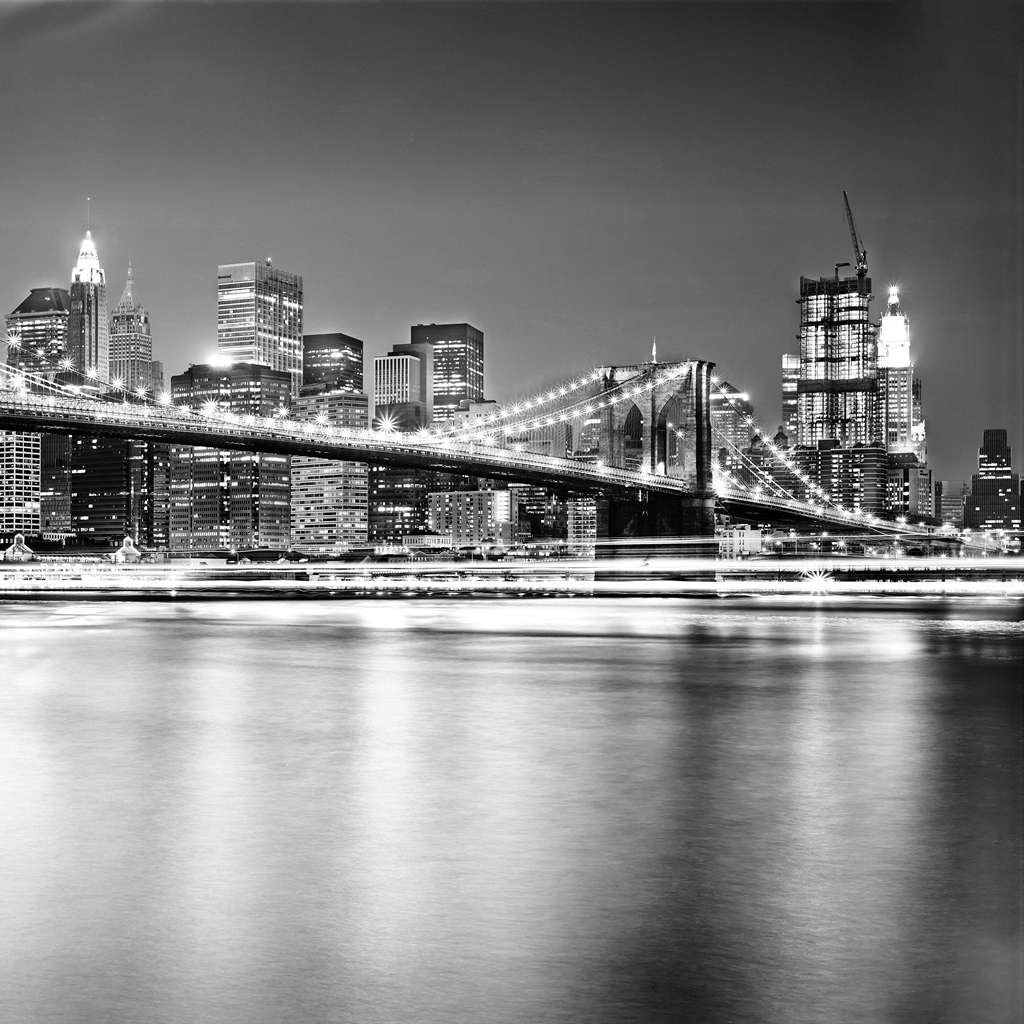 Бруклинский мост Нью-Йорк чб